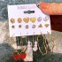 European and American Cross border Retro Love Butterfly Earring Set 9-piece Creative Serpentine Sword Mushroom Ear Buckle Wholesale