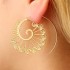 Wish AliExpress New Product: Leaf Spiral Personalized Rotating Roman Earrings, Leaf Earnail Accessories for Women