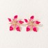 New cross-border popular jewelry with exaggerated European and American personality, multi-layer alloy drip oil flower earrings and earrings