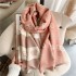 New autumn and winter butterfly double-sided imitation cashmere scarf for women with a high-end feel, a popular item with thickened warmth and fashionable shawl scarf