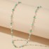 European and American cross-border popular accessories are simple and versatile. Japanese and Korean small fresh green bead square candy round bead necklace necklace necklace