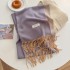 2024 new solid color high-end imitation cashmere soft scarf versatile atmosphere scarf, autumn and winter oversized shawl