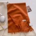 Korean autumn and winter new classic solid color wool women's warm scarf fashionable and high-end scarf for couples