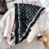 2024 autumn and winter new imitation cashmere triangular scarf with five pointed star print small fresh double-sided warm scarf draped