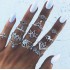 European and American Cross border New Foreign Trade Retro Ring Set Water Drop Geometry Women's Joint Tail Ring RMC-FBA-250