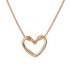 Light luxury niche hollow out love necklace for women in Japanese and Korean versions, simple design pendant, versatile collarbone chain