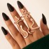 Amazon Cross border Personalized Retro Snake Animal Ring with Multiple Snake Shaped Four Piece Ring Set Jewelry for Women