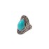 European and American cross-border jewelry fashion retro turquoise ring personalized ethnic style oval cross geometric ring