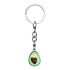 2018 new cute fruit jewelry necklace avocado heart-shaped three-dimensional soft ceramic pendant earrings