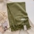 Korean autumn and winter new classic solid color wool women's warm scarf fashionable and high-end scarf for couples