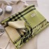 2024 new girls' forest style contrasting color autumn and winter double-sided imitation cashmere scarf, winter high-end warm shawl