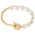 Retro pearl studded irregular punk style bracelet in the Korean jewelry world, Korean version simple multi-layer bracelet set