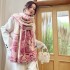 Autumn and winter new Chinese style imitation cashmere jacquard scarf for women, light luxury, high-end palace peach blossom shawl, thick and warm scarf