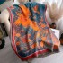 Autumn and winter new double-sided color oil painting series imitation cashmere thick warm scarf, air-conditioned room neck protection shawl for external use