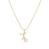 Cross border new European and American 26 letter creative simple copper inlaid zircon snake chain gold necklace high-end collarbone chain for women