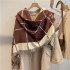 Cashmere scarf feels like a plaid tassel shawl for couples to keep warm. Imitation cashmere scarf is versatile and can be used as a car interior cold blanket