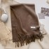 Korean autumn and winter new classic solid color wool women's warm scarf fashionable and high-end scarf for couples