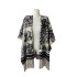 High quality imitation cashmere shawl, high-end ink painting, winter travel versatile warm scarf, thickened tassel cape