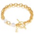 Retro pearl studded irregular punk style bracelet in the Korean jewelry world, Korean version simple multi-layer bracelet set