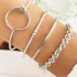 European and American cross-border retro simple chain bracelet fashion mix and match open bracelet bracelet bracelet bracelet, hand decoration, layering style combination wholesale