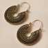 Amazon's new foreign trade bohemian style metal retro earrings with carved hollow earrings and earrings pendants