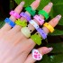 European and American cross-border new personalized cartoon frog ring, fashionable and cute style frog resin ring, index finger joint ring