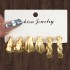 Cross border source new high-end gold personalized water droplet earrings creative complex C-shaped earring set 6 pairs wholesale