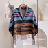 New Queen Dowager plaid scarf for women, autumn and winter tassel wool cape, double-sided shawl, multifunctional warm scarf