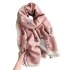 Pink girl's small flower imitation cashmere scarf, women's thick and warm scarf, shawl for external decoration, wholesale and dropshipping