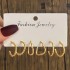 European and American C-shaped metal texture advanced sense personalized ear ring antique Fried Dough Twists earrings set 6-piece earrings