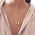 Ins Style New Women's Beach Shell Plated Gold Pendant Conch Necklace Pendant Wholesale of Foreign Trade Accessories