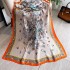 Spring/Summer New Silk Scarf Long Fashion Travel Shawl Flower Lijing Forged Neck Mom's Versatile Scarf for Women