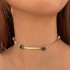 European and American cross-border popular accessories are simple and versatile. Japanese and Korean small fresh green bead square candy round bead necklace necklace necklace