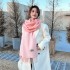 Autumn and Winter New Solid Color Cashmere Scarf for Women, Thickened and Warm, Double sided Two tone Tassel Shawl Neck Wholesale