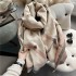 New imitation cashmere scarf for women with a high-end feel, fashionable in autumn and winter, thick tassel shawl, double-sided warm scarf wholesale