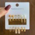 European and American Cross border Retro Love Butterfly Earring Set 9-piece Creative Serpentine Sword Mushroom Ear Buckle Wholesale