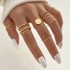 Cross border hot selling diamond studded eye cross leaf ring multi joint 23 piece set pearl sun moon ring