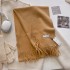 Korean autumn and winter new classic solid color wool women's warm scarf fashionable and high-end scarf for couples