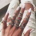 European and American Cross border New Foreign Trade Retro Ring Set Water Drop Geometry Women's Joint Tail Ring RMC-FBA-250