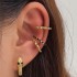 Cross border creative minimalist ins ear hole free ear bone clip personalized multi-layer hollow C-shaped ear clip niche design earrings