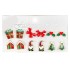 Christmas series snowflake bell earring combination set, foreign trade hot selling cartoon drip oil cane, elderly earring, female