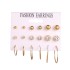 European and American Cross border New Pearl Zircon Earnail Set 20 Pair Creative Retro Simple temperament Earrings Wholesale