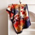 Winter Flower Retro Oil Painting Series Women's Imitation Cashmere Long Scarf Gift Shawl Artistic Fashion Decoration Warm Scarf