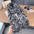 Autumn and winter, same niche design, leopard print long scarf, women's American spicy girl style, fashionable shawl trend