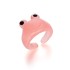 European and American cross-border new personalized cartoon frog ring, fashionable and cute style frog resin ring, index finger joint ring