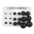 European and American cross-border simple classic versatile size pearl earrings 9 pairs of white card ear needles ball earrings batch