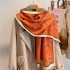 Retro carriage scarf for women in autumn and winter, student Korean version, versatile, thick shawl, dual-use, internet famous, warm couple scarf