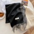 2024 new solid color high-end imitation cashmere soft scarf versatile atmosphere scarf, autumn and winter oversized shawl