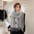 2022 Solid Color Scarf Women's Tassel Imitation Cashmere Golden Classic Double sided Shawl Korean Edition Versatile Warm Scarf Wholesale Hot Item