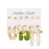 European and American Cross border Retro Love Butterfly Earring Set 9-piece Creative Serpentine Sword Mushroom Ear Buckle Wholesale